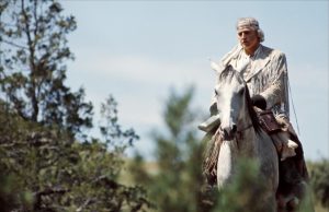 Marlon Brando sur un cheval dans le film Missouri Breaks