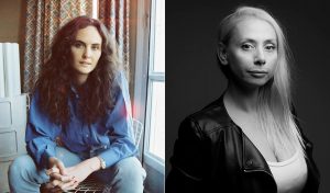 Portraits en mosaïque de la réalisatrice Zoé Wittock et de la productrice Anaïs Bertrand pour notre interview.