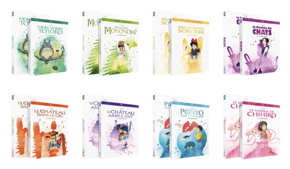 Les huit Blu-Ray de la collection Studio Ghibli à gagner en concours.