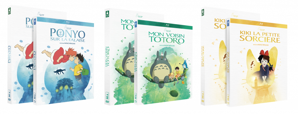 Les Blu-Ray de Ponyo sur la falaise, Mon voisin Totoro et Kiki la petite sorcière à gagner en concours.