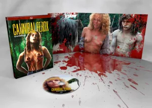 Coffret Blu-Ray du film Cannibal Ferox édité par Le Chat qui Fume.