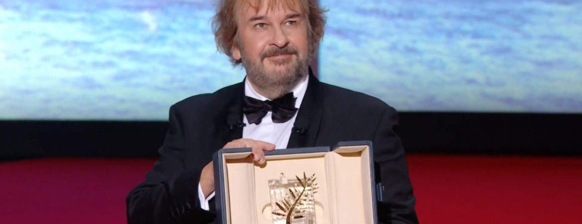 Peter Jackson recevant sa Palme d'or d'honneur