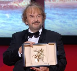 Peter Jackson recevant sa Palme d'or d'honneur